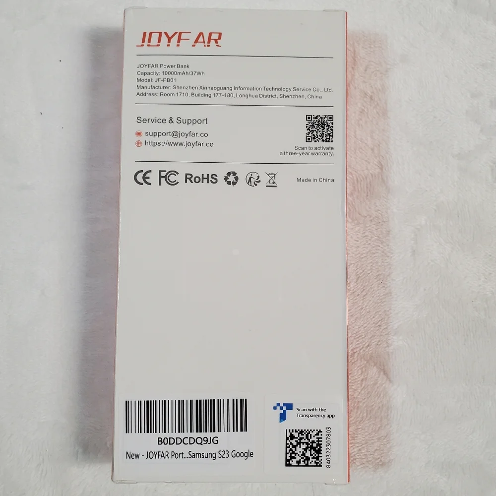 JoyFar-White 10000mAh Power Bank